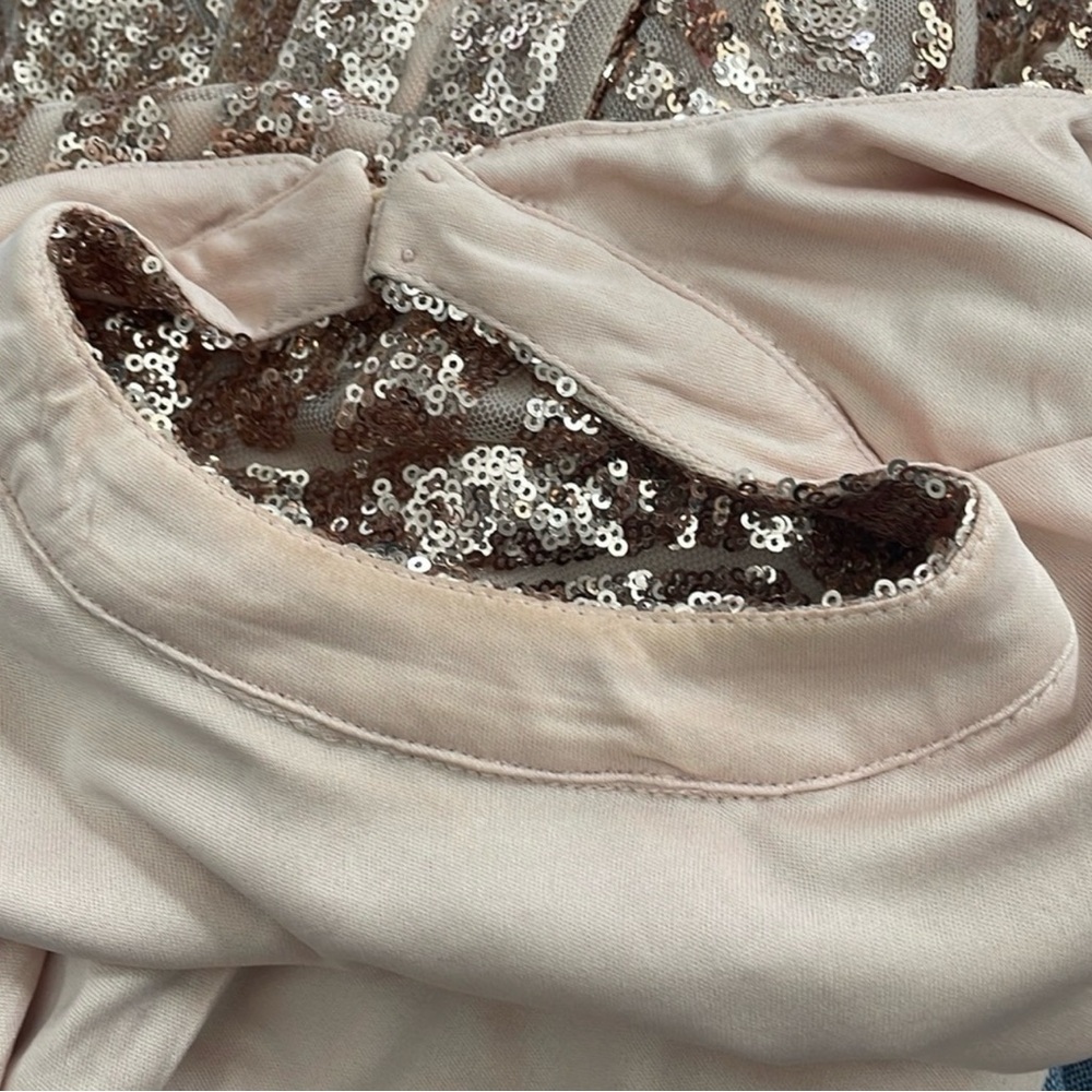 L'ATISTE Rose Gold Sequin Backless Dress - Picture 5 of 5